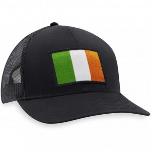 Baseball Caps Irish Flag Hat - Ireland Trucker Hat Baseball Cap Snapback Golf Hat (Black) - CM195LRN25X $34.77