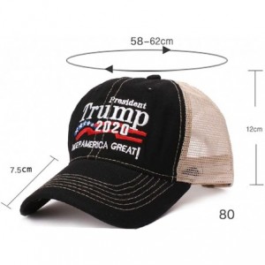 Baseball Caps President Trump 2020 Hat Keep America Great Again Embroidered MAGA USA Bucket Baseball Cap Trump Hat - Black - ...