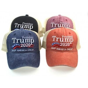Baseball Caps President Trump 2020 Hat Keep America Great Again Embroidered MAGA USA Bucket Baseball Cap Trump Hat - Black - ...