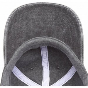 Baseball Caps Low Profile Vintage Washed Pigment Dyed 100% Cotton Adjustable Baseball Cap - Black - CK180ZX5KQ4 $19.02