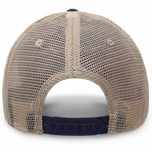 Baseball Caps Vintage Distressed Trucker Hat Adjustable Back Unisex Headwear - Navy - CW18OXZYCWK $20.32