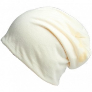 Skullies & Beanies Unisex Oversized Ski Slouch Hat Baggy Slouchy Stretch Beanies Skull Cap - Ivory - C01840K0OHY $16.24