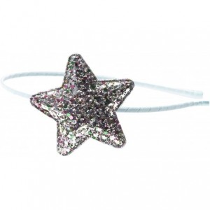 Headbands "Starlet" Glitter Puffy Star Headband - Aqua Multi - CL12CDJY0WL $21.76