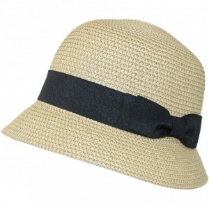 Sun Hats Women's Paper Braided Summer Sun Cloche Hat - Natural - CN11WO4IVS5 $42.46