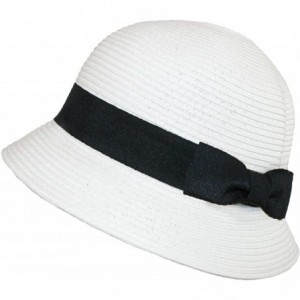 Sun Hats Women's Paper Braided Summer Sun Cloche Hat - Natural - CN11WO4IVS5 $39.78