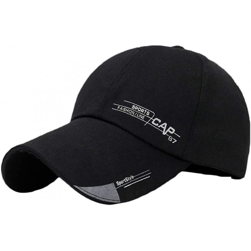 Baseball Caps Unisex Rose Embroidered Adjustable Strapback Dad Hat Baseball Cap - Black-d - CL18WMEY995 $24.55