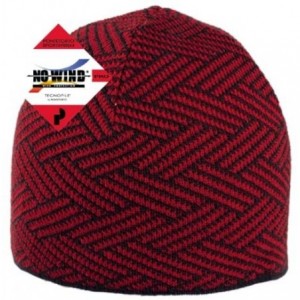 Skullies & Beanies Wool Knitted Fleece Lined Ski Beanie with No Wind Insulation - Red - C511K422PGN $35.24