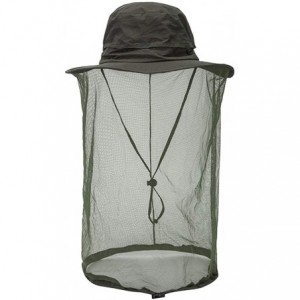 Sun Hats Outdoor Mosquito Net Hat- Safari Sun Bucket Hat with Hidden Net Mesh - Army Green - CR18QHO6ID3 $31.16