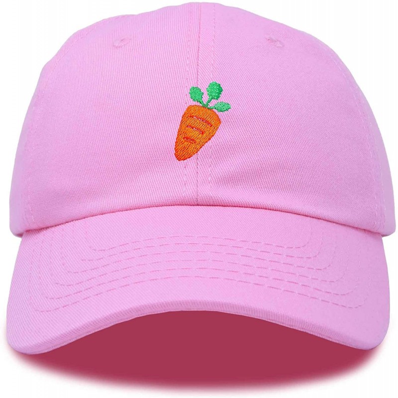 Baseball Caps Carrot Dad Hat Cotton Twill Baseball Cap Premium Embroidered - Light Pink - CY180TUCD8K $23.15