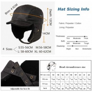Bomber Hats Waterproof Winter Faux Leather Aviator Pilot Cap Earflap Hunting Trapper Hat Outdoor Cold Weather Ski Snow Hat - ...
