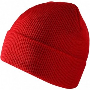 Skullies & Beanies Men's Warm Winter Hats Acrylic Knit Beanie Cap Daily Beanie Hat for Women Girls Boys - Red - CG192HNRK5M $...