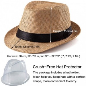 Fedoras 100% Wool Fedora Hat Mens Fedora Hats for Men Trilby Hat Straw Sun Hat Panama Hat - CK18NE8E366 $29.25