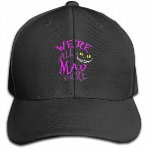 Baseball Caps Solid Color Baseball Caps We're All Mad Here Men's Dad Trucker Hat - C1192UYMIYL $29.94
