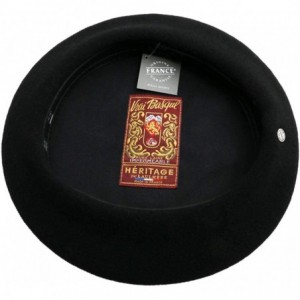 Newsboy Caps VRAI Basque Leather French Beret Basque- Traditional Water Repellent - Noir - CT185LN3OX8 $78.91