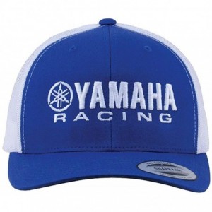 Baseball Caps Yamaha Race Trucker Curved Bill MESH HAT Royal/White - C0189SX5KOG $43.82