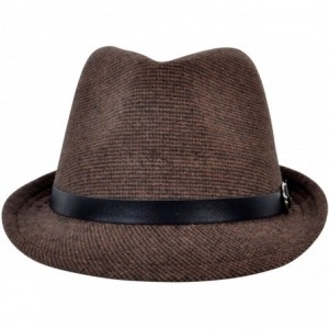 Fedoras Men's All Season Fashion Wear Fedora Hat - Brown - CE12BP15RVL $21.34