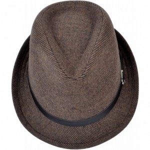 Fedoras Men's All Season Fashion Wear Fedora Hat - Brown - CE12BP15RVL $21.34