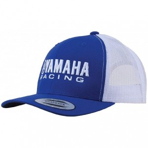 Baseball Caps Yamaha Race Trucker Curved Bill MESH HAT Royal/White - C0189SX5KOG $43.82