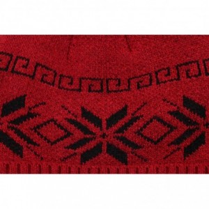 Skullies & Beanies Men's Winter Hat Warm Knitted Wool Thick Beanie Skull Cap for Men Women Gifts - Red - C5192TQTQYG $18.48