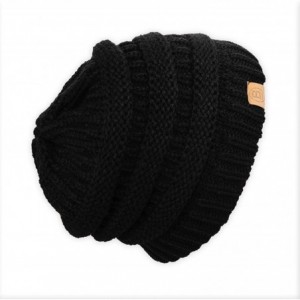 Skullies & Beanies Beanie Hat Cap Knit Skullies for Men Women Unisex - Black-101 - CO12ODT41BD $18.51