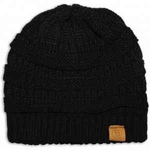 Skullies & Beanies Beanie Hat Cap Knit Skullies for Men Women Unisex - Black-101 - CO12ODT41BD $17.10