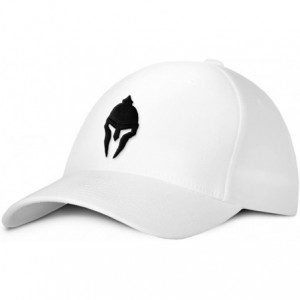 Baseball Caps Spartan Warrior Molon Labe Military Baseball Hat - White/Black - CL12JA7BKSF $48.77