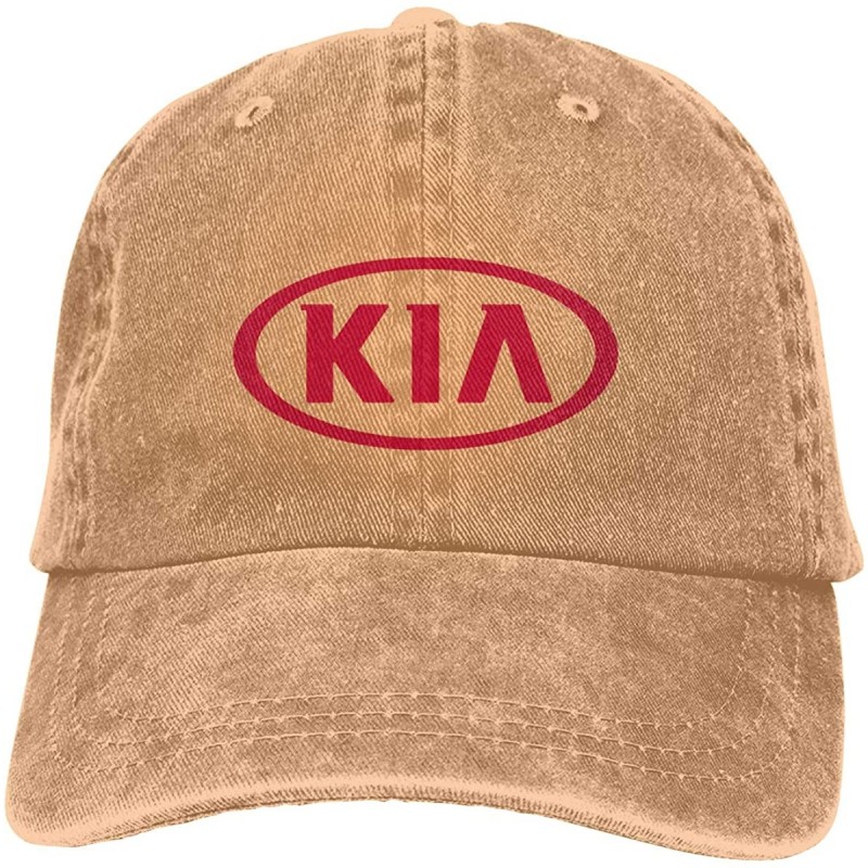 Baseball Caps Custom KIA_Car Logo Fashion Hat Cap for Men Black - Natural - CN18SQR0KT7 $27.18