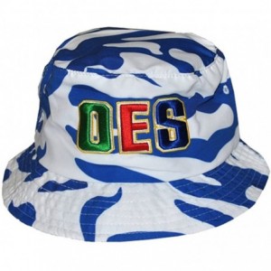 Bucket Hats Order of The Eastern Star Womens Bucket Hat Camouflage Blue/White - CD12OBYTIKP $36.65