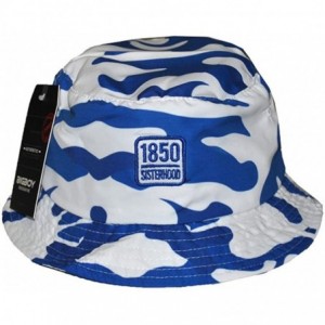 Bucket Hats Order of The Eastern Star Womens Bucket Hat Camouflage Blue/White - CD12OBYTIKP $30.54