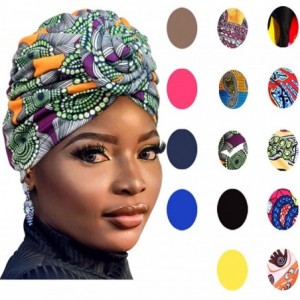 Skullies & Beanies Women Pre-Tied Bonnet Turban for Women Printed Turban African Pattern Knot Headwrap Beanie - C6192UZNIOC $...