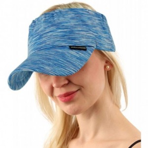Visors UV Sun Protection Wide Brim Beach Pool Visor Golf Sports Outdoors Cap Hat - Blue - CR18Q293QE9 $21.57