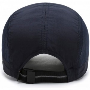 Baseball Caps Unisex Baseball Cap UPF 50 Unstructured Hat with Foldable Long Large Bill - A-dark Blue-m/L - C618CAHEQ7I $18.97
