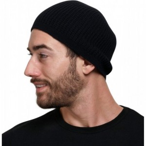 Skullies & Beanies 100% Cotton Over-The-Ear Beanie Kufis with Ribbed-Knit in Solid Colors - Great for Daily Wear and as a Che...