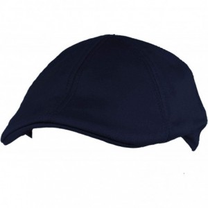 Sun Hats Men's 100% Cotton Duck Bill Flat Golf Ivy Driver Visor Sun Cap Hat - Navy - CM18Q8XW4ER $24.28