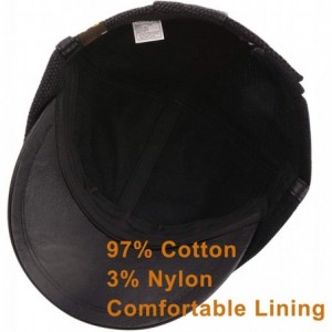 Newsboy Caps Men Beret Hat Cotton Buckle Adjustable Newsboy Hats Cabbie Gatsby Cap - Hat-t1-black - C618NS9EUXT $28.69