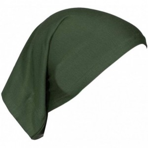 Skullies & Beanies Women's Hijab Cap Under Scarf Bone Bonnet Head Wrap Cover - Dark Green - C6120UVBFJP $19.36