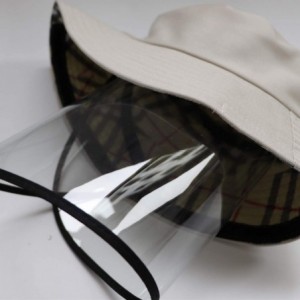 Sun Hats Women Anti-Saliva Bucket Hat Detachable 100% Cotton Dustproof Sun Hat for Unisex Adult - Beige - CY199GEKCYM $24.55