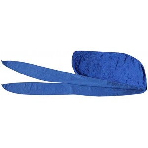 Baseball Caps Velvet Durag 360 Waves Extra Long Straps for Men - Royal Blue - CY18AUSHYI2 $25.76