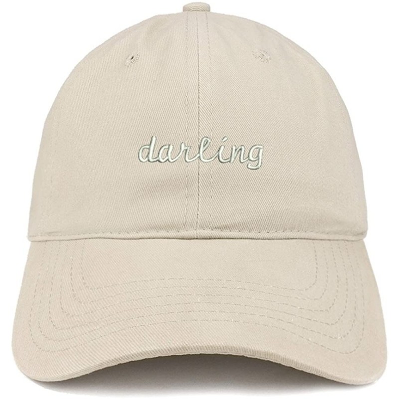 Baseball Caps Darling Embroidered 100% Cotton Adjustable Strap Cap - Stone - CG12IZKUSWD $34.20
