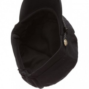 Newsboy Caps Women's 100% Cotton Greek Fisherman's Sailor Fiddler Hat Cap - Roped-black - C018C9XDY35 $26.06