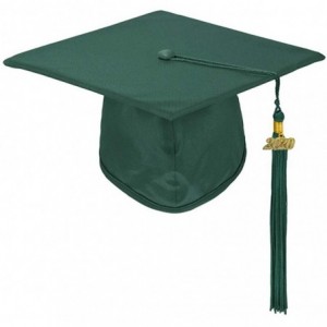 Baseball Caps Unisex Adult Shiny Graduation Cap with Tassel 2020 - Adjustable - Forest Green - CO185W3WN6X $24.77