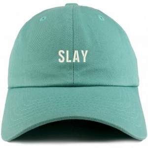Baseball Caps Slay Embroidered Low Profile Soft Cotton Dad Hat Cap - Mint - CZ18D55YHCS $35.30