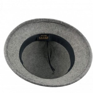 Bucket Hats Cloche Hats for Women 100% Wool Fedora Bucket Bowler Hat 1920s Vintage Kentucky Derby Church Party Hats - Grey - ...