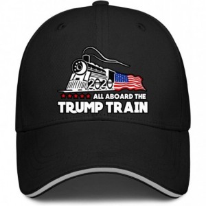 Baseball Caps All Aboard The Trump Train 2020 Trucker Hats Men/Women Adjustable Fitted Fashion Cap - Black-10 - CC18UY8A7RO $...