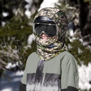 Balaclavas Team Hood Balaclava Face Mask- Dual Layer Cold Weather Headwear for Men and Women - Tweed Denim - CB18UWG3Z26 $75.38