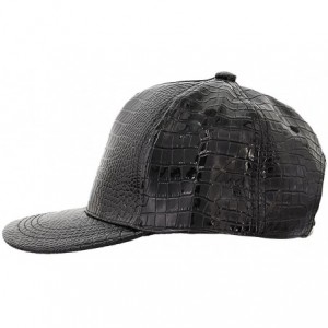 Baseball Caps Shiny Cool Metallic Adjustable Strap Baseball Cap Cotton Casual Cap - Black - CM185UYNAKS $20.82