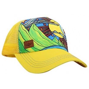 Baseball Caps Trucker Hats for Women - Snapback Woman Caps in Lively Colors - Makana - Yellow - C318Y7M5O6I $50.28