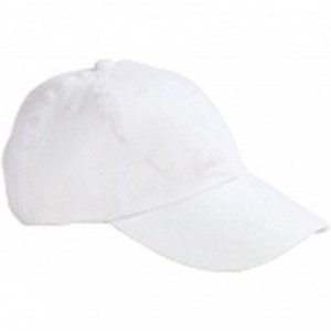 Baseball Caps Youth 6-Panel Brushed Twill Unstructured Cap - WHITE - OS - White - CV112S41H7D $18.52