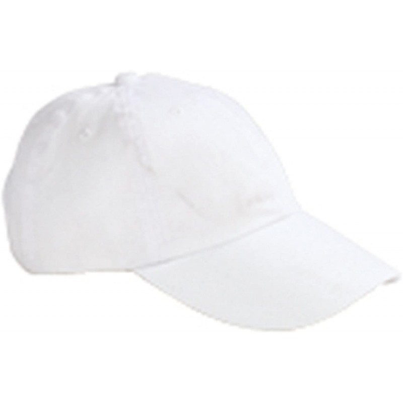 Baseball Caps Youth 6-Panel Brushed Twill Unstructured Cap - WHITE - OS - White - CV112S41H7D $17.58