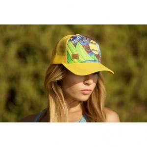 Baseball Caps Trucker Hats for Women - Snapback Woman Caps in Lively Colors - Makana - Yellow - C318Y7M5O6I $43.85